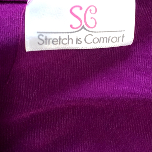 Modal Cold Shoulder Eggplant Tunic Top 2X - Picture 9 of 12